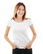 © Africa Studio - Young woman in blank t-shirt on white background
