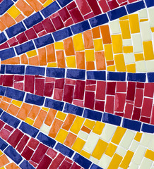 Background of mosaic color many items