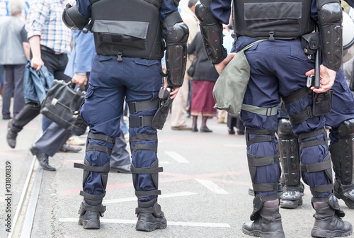 Fotografía Police officers on duty. Counter-terrorism.