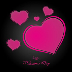 Wall Mural - happy valentine's day - vector hearts card , background ( love , romantic , valentine )