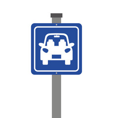 Canvas Print - parking zone sign isolated icon vector illustration design