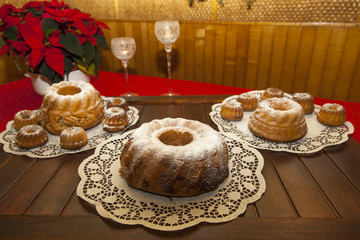 Slovenian Potica, Traditional sweet Roll with wallnuts, almonds, rosins…