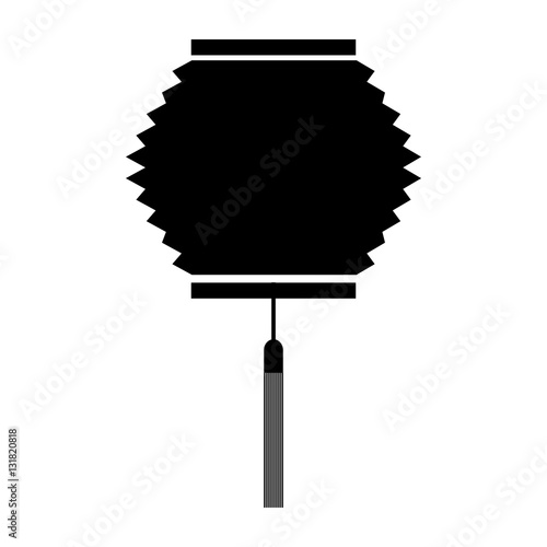 traditional japanese lamp icon vector illustration design Stock Vector