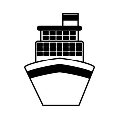 Poster - cruise ship isolated icon vector illustration design