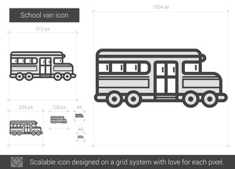 School van line icon.