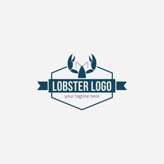 Lobster seafood logo and design elements. Vector illustration