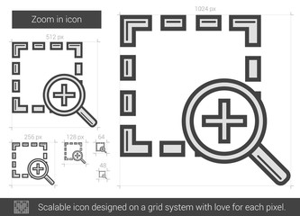 Canvas Print - Zoom in line icon.