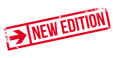 New edition stamp. Grunge design with dust scratches. Effects can be easily removed for a clean, crisp look. Color is easily changed.