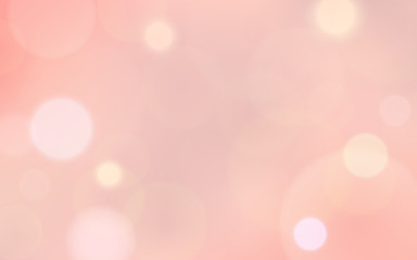 Wall Mural - Abstract bokeh and lens flare pattern on rose quartz or pastel color blurred background (vector)