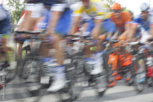 Plakat Wyścigi rowerzystów, Motion Blur