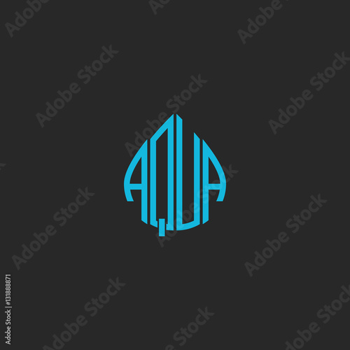Download Aqua Logo Idea Word Lettering Mockup Sticker Blue Mineral Water Emblem Text Shape Abstract Drop Icon T Shirt Print Design Element Template Stock Vector Adobe Stock