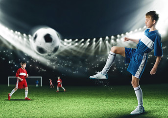 Wall Mural - Young football champion