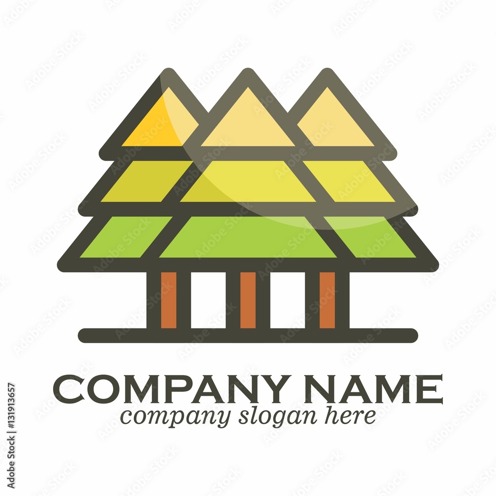 Pine Tree logo icon vector template Stock Vector | Adobe Stock
