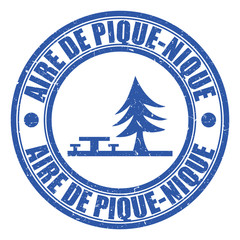 Canvas Print - Logo aire de pique-nique.