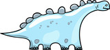 Fototapeta Dinusie - Brontosaurus cartoon in color