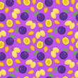 Floral seamless pattern with plums.