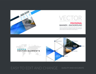 Wall Mural - Vector set of modern horizontal website banners with rectangular
