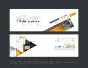 Wall Mural - Vector set of modern horizontal website banners with rectangular