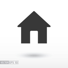 House Flat Icon. Sign House. Vector Logo For Web Design, Mobile And Infographics