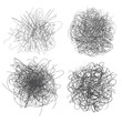 Abstract chaotic round sketch for your design