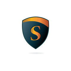 Wall Mural - Initial Letter S Shield Logo Design