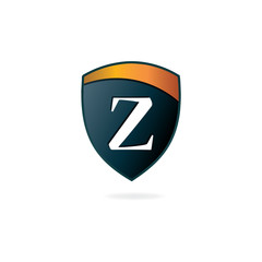 Wall Mural - Initial Letter Z Shield Logo Design