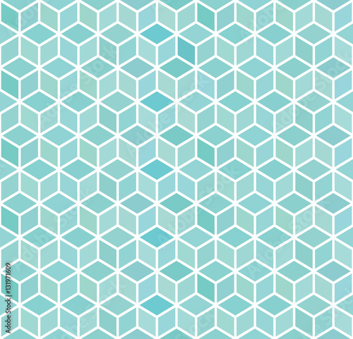 abstrakta-3d-blekita-kwadrata-geometryczny-bezszwowy-wzor-ilustracji-wektorowych