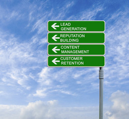 Poster - road sign to lead generation