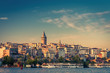 Galata district with Galata Tower in Istanbul