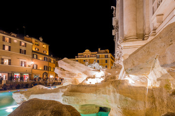 Wall Mural - ancient Roman fountain at night