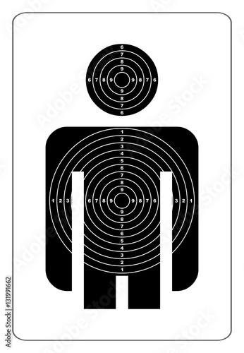 Shooting Targets with human silhouette Stock Vector | Adobe Stock