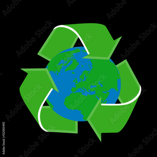 Recycling Logo Mit Globus Als Vektorgrafik Buy This Stock Vector And Explore Similar Vectors At Adobe Stock Adobe Stock