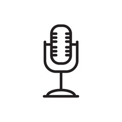 Sticker - microphone icon illustration