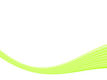White Background With Space For Text And With Curved Green Lines On Bottom