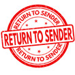 Return to sender sign or stamp