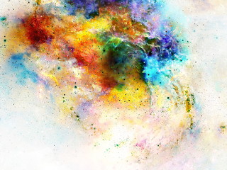 Poster - Cosmic space and stars, color cosmic abstract background.