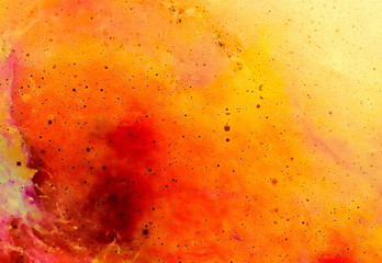 Poster - Cosmic space and stars, color cosmic abstract background. Fire effect in space.