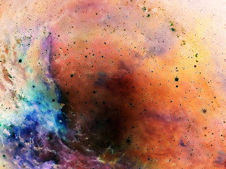 Aufkleber - Nebula, Cosmic space and stars, blue cosmic abstract background.