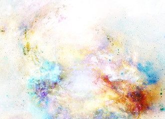 Poster - Cosmic space and stars, color cosmic abstract background.