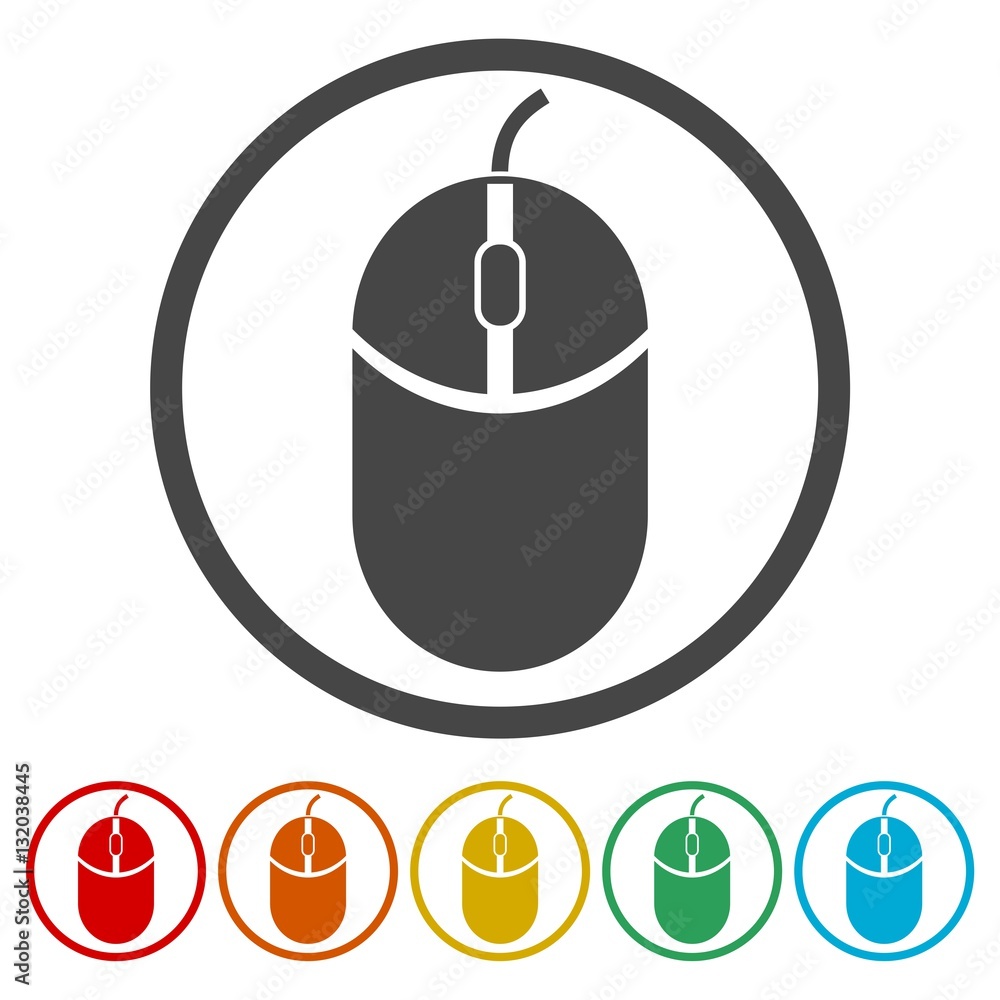 Block Computer Mouse Sign Computer mouse, Computer mouse sign icon Stock Vector | Adobe Stock