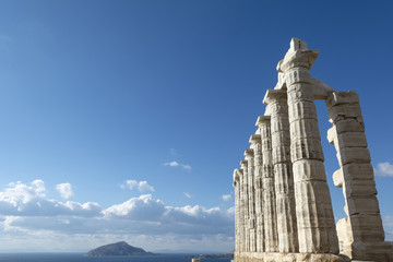 Wall Mural - Poseidon temple at cape sounio.