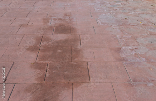 Stamped Concrete Floor Outdoor Pavement Worn Out Appearance