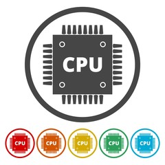 Poster - CPU Icon Vector 