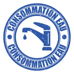 Sticker - Logo consommation eau.