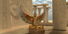 Egyptian God Isis - An Isis Statue In The Temple Of Isis Which Is Part Of The Religion Of Ancient Egyptian Civilization.