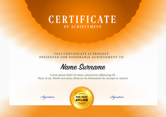 Wall Mural - Certificate template vector