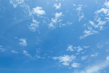 blue sky and altocumulus clouds