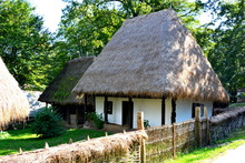 Typical House. Peasant Museum In Dumbrava Sibiului, Transylvania