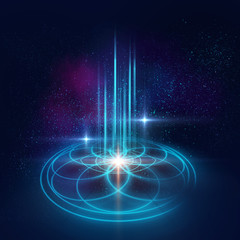 sacred geometry symbols and elements background. alchemy, religi