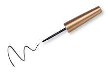 Cosmetic Eyeliner With Sample Strokes